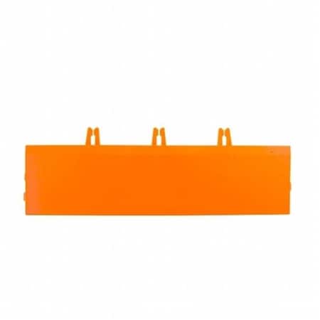 Master Mark Plastics 23204 12 In. Armadillo Tile Fire Orange Polypropylene Interlocking Bevels; Pack Of 4